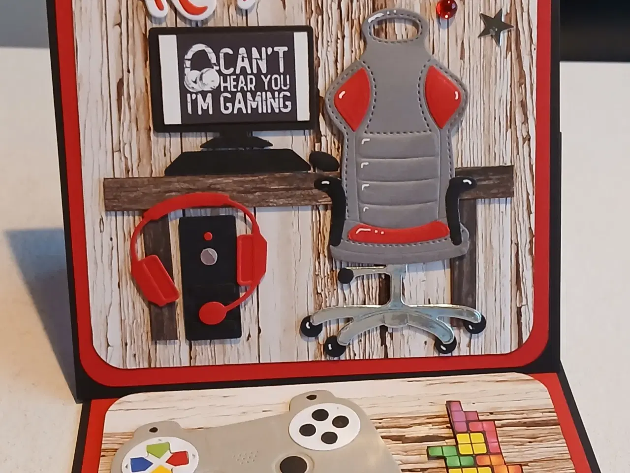 Billede 1 - Konfirmations kort med gamer til salg