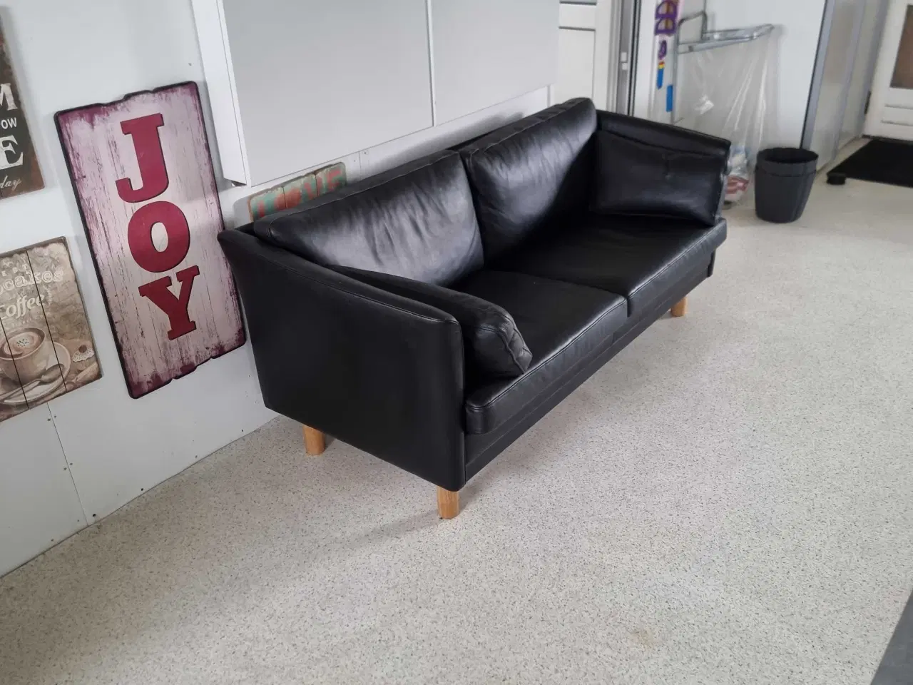 Billede 4 - Sofa sort læder