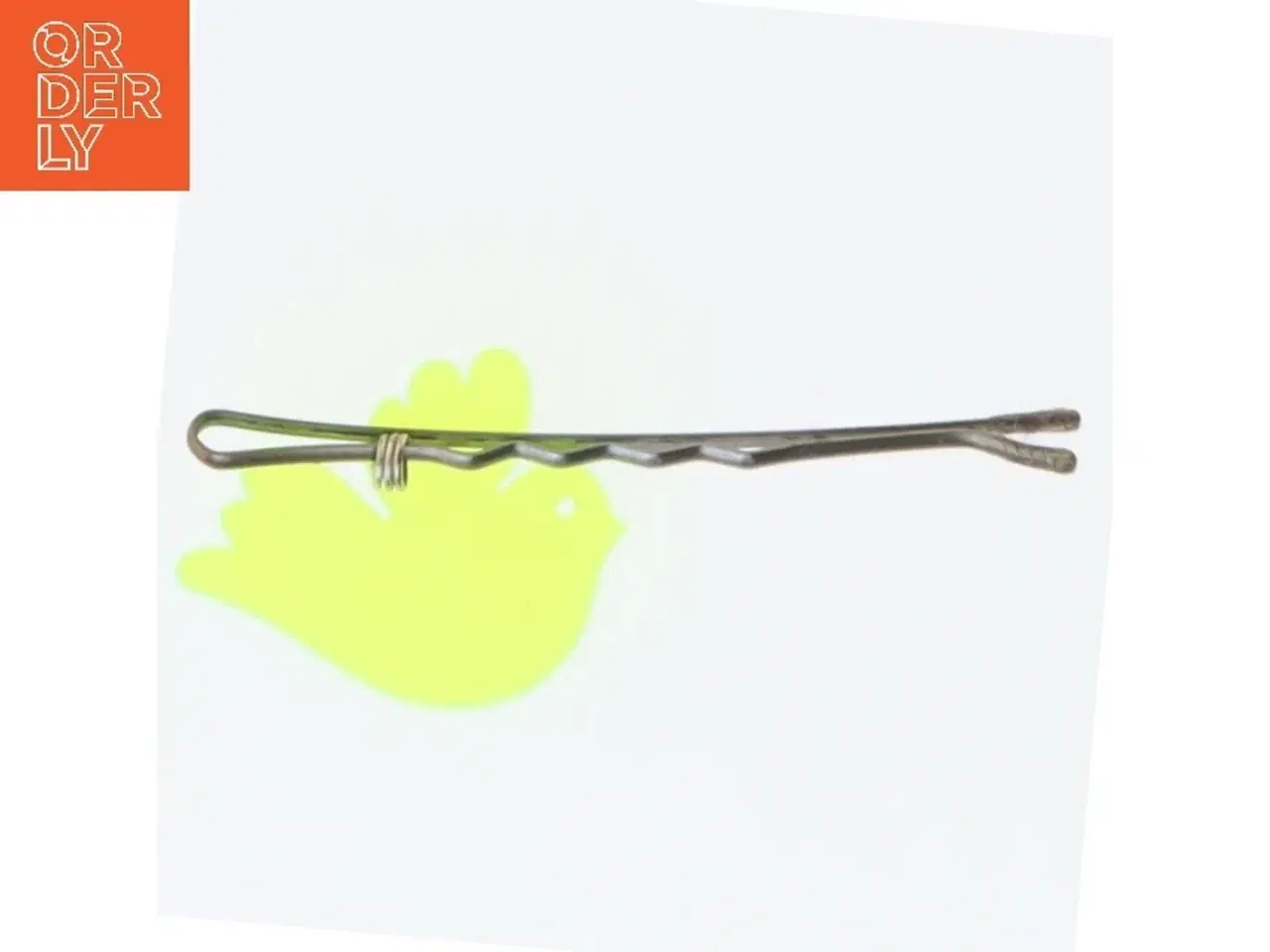 Billede 2 - Hårnål med gul fugledekoration (str. 6 cm)