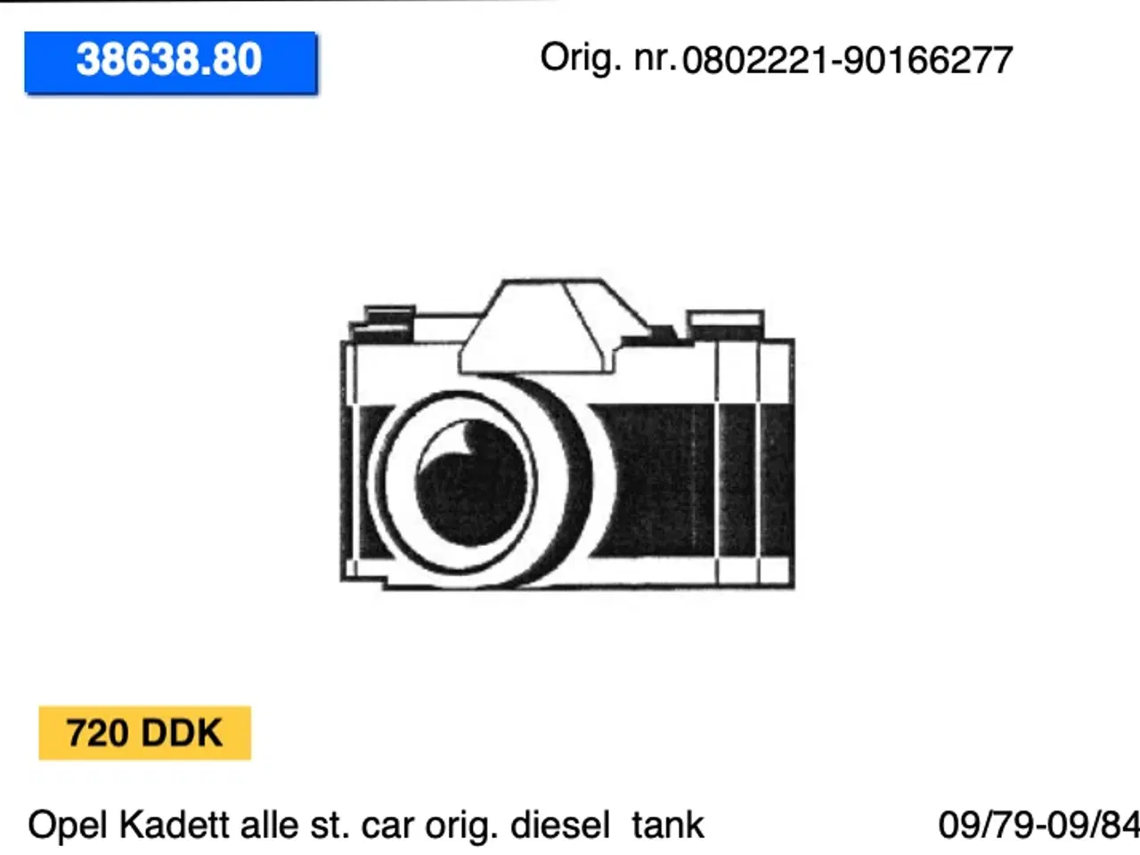 Billede 4 - Nye Opel Kadett st. car tanke