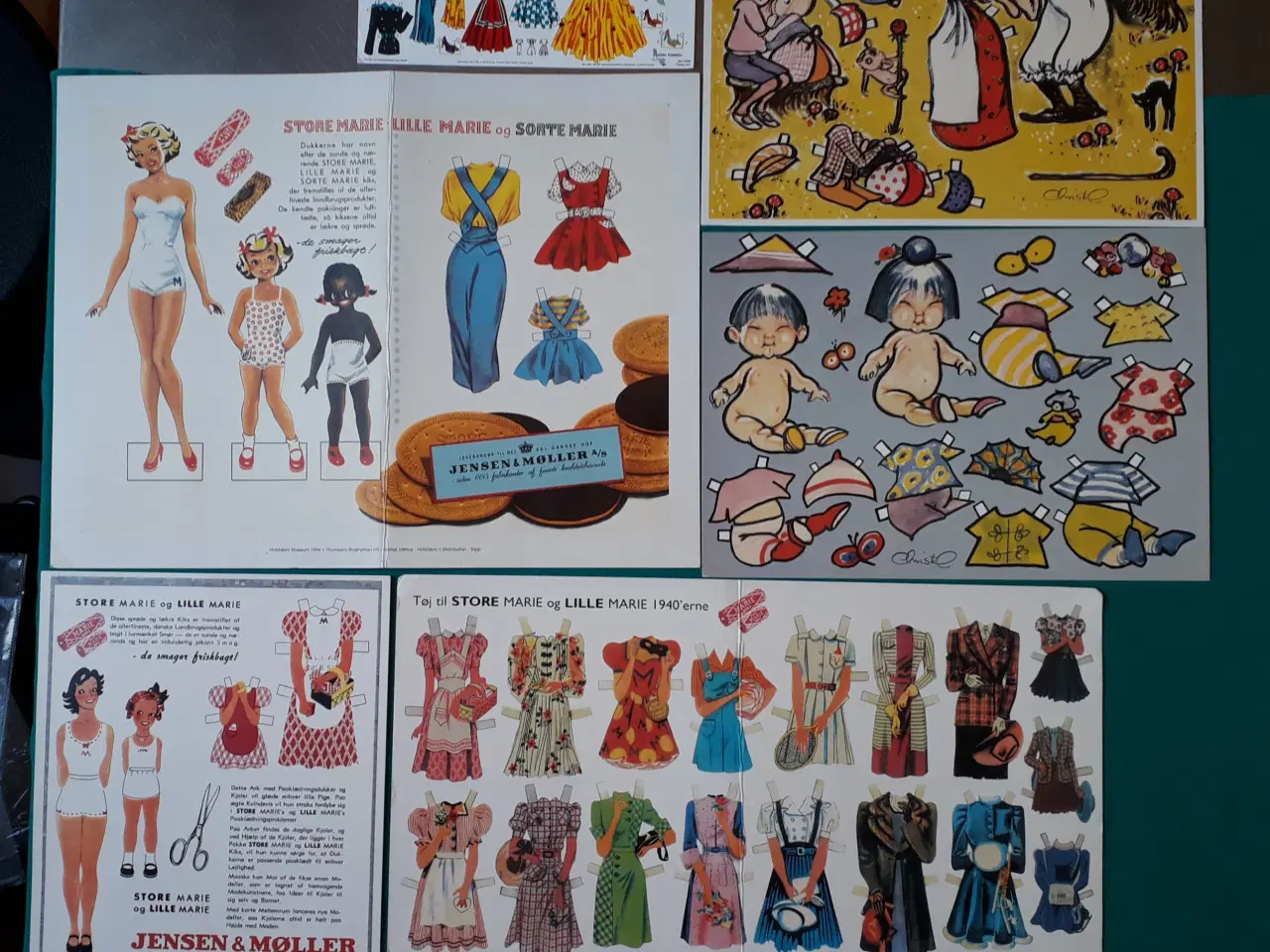 Billede 1 - Christel, Marie og Modeark Påklædningsdukker