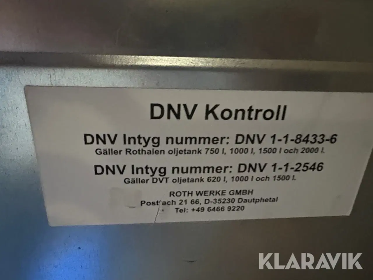 Billede 6 - Dobbeltsidet tank Roth 1000L