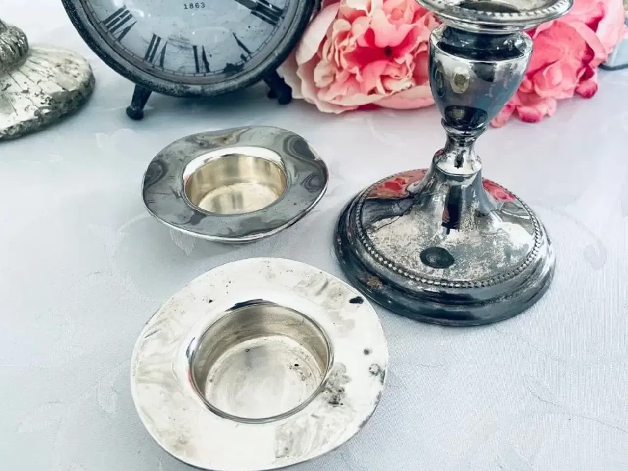 Billede 5 - Lysestager med masser af patina dansk vintage sæt
