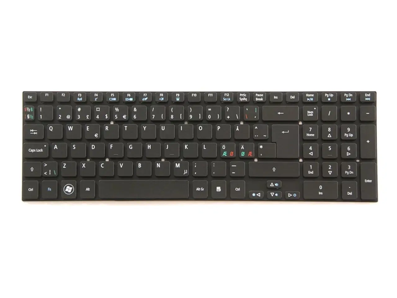 Billede 1 - Acer Nordic Tastatur (DK, SE, NO) - Backlight