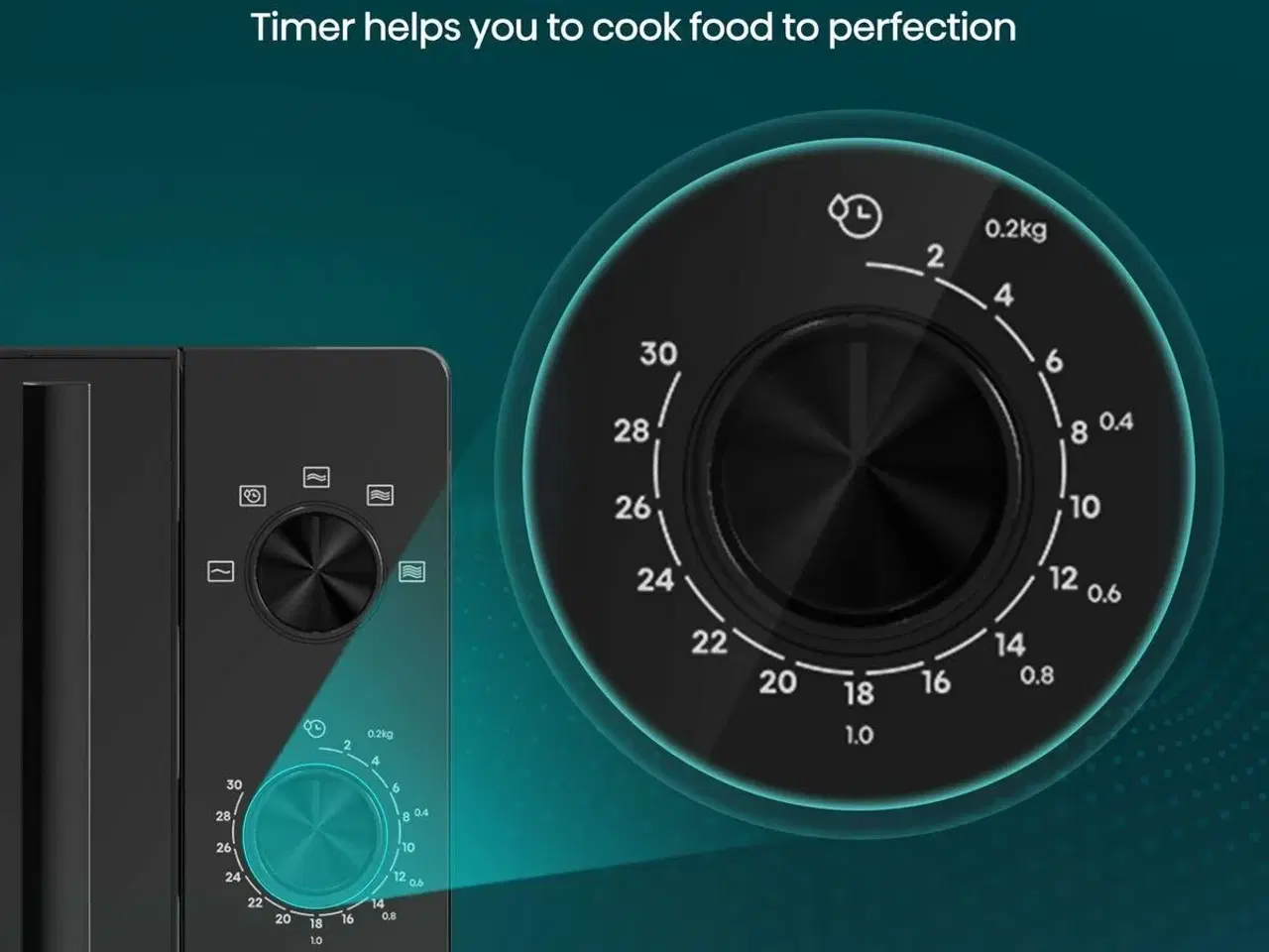 Billede 8 - Mikrobølgeovn Hisense H20MOBP1HI 20 L - Sort, 700 W