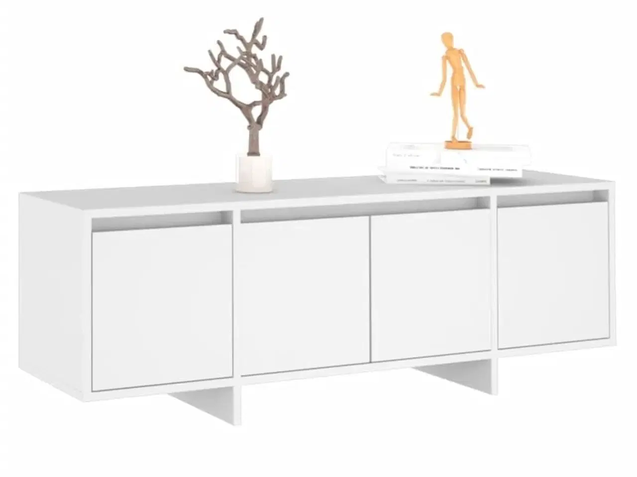 Billede 4 - Tv-bord 120x30x40,5 cm spånplade hvid