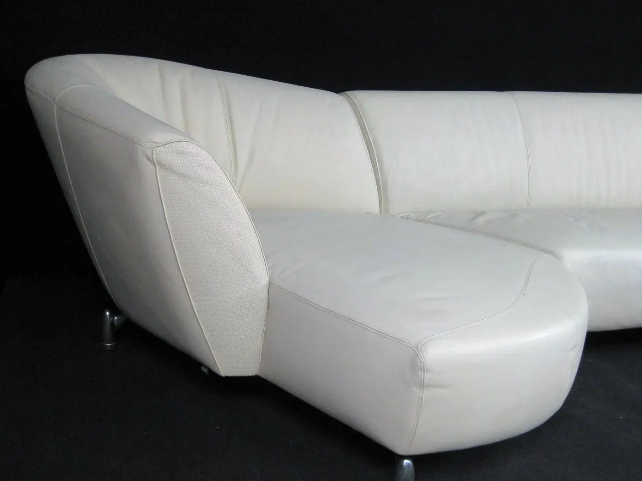 Billede 7 - Hvid læder sofa
