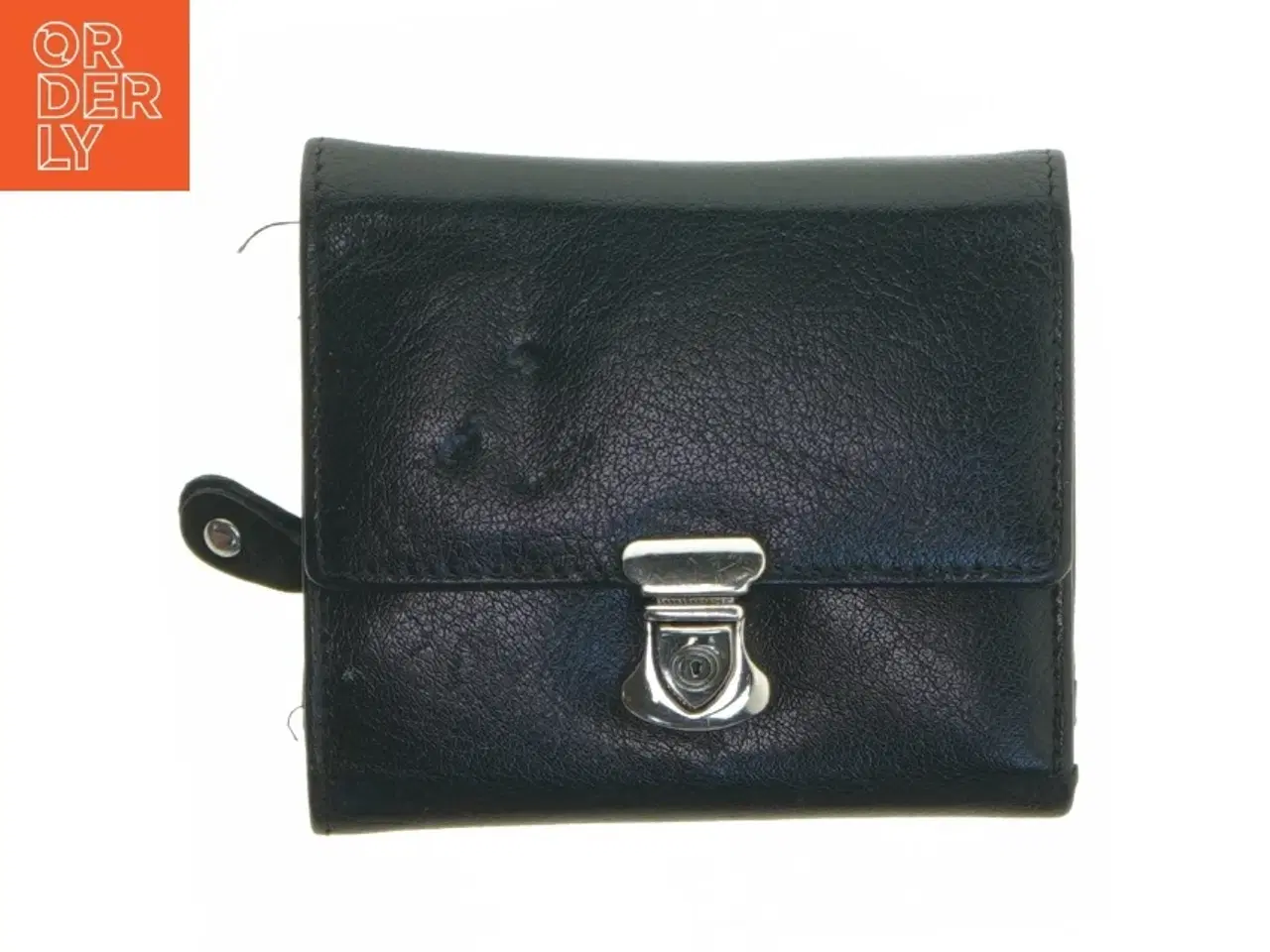Billede 1 - Sort læder pung (str. 11x10 cm)