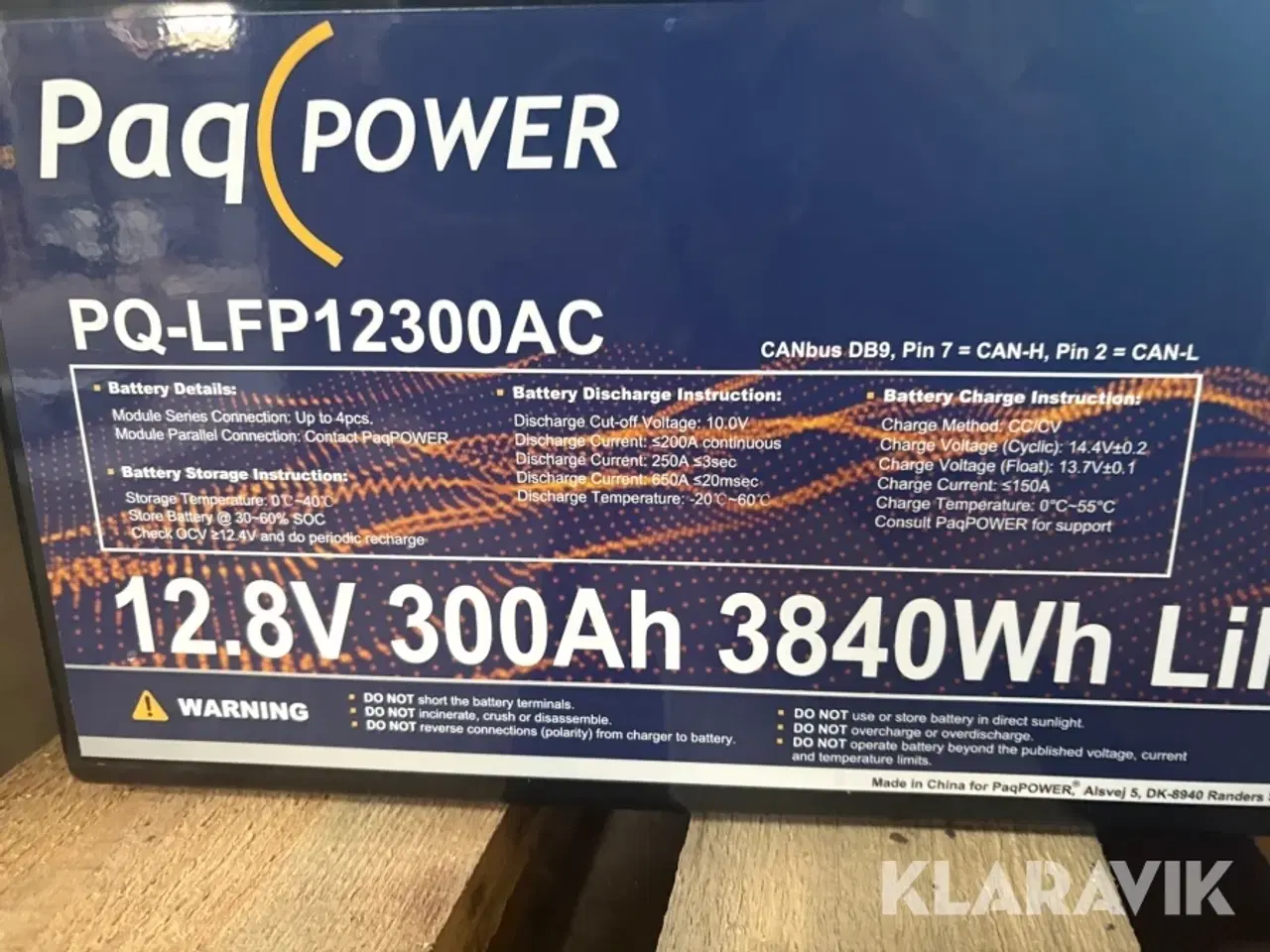Billede 4 - Batteri Paq Power 12,8V 300 Ah 3840 Wh LiFePO4 1 styk
