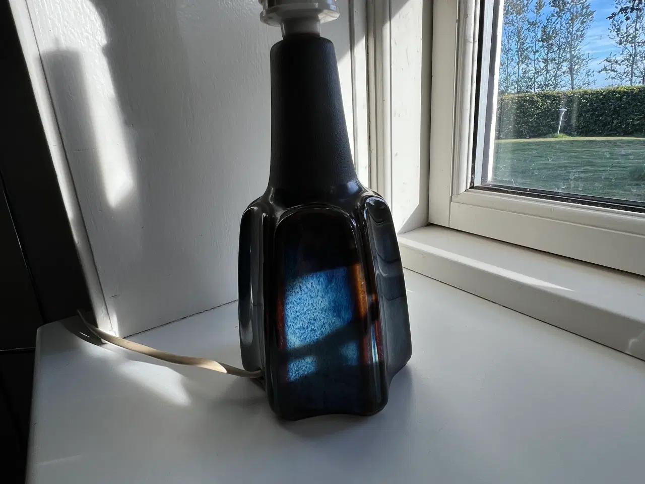 Billede 3 - Smuk Søholm keramiklampe i blå nuancer