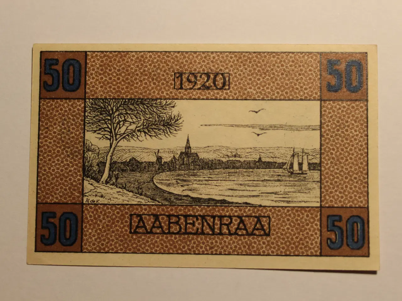 Billede 2 - 50 PFENNIG, AABENRAA (Apenrade) 1920