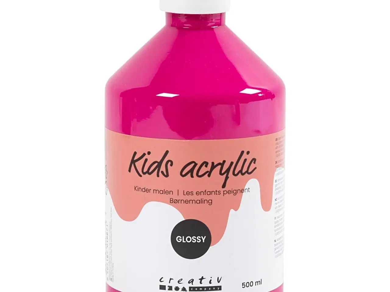 Billede 1 - Akrylmaling Blank Pink 500ml - Halvtransparent Kvalitet
