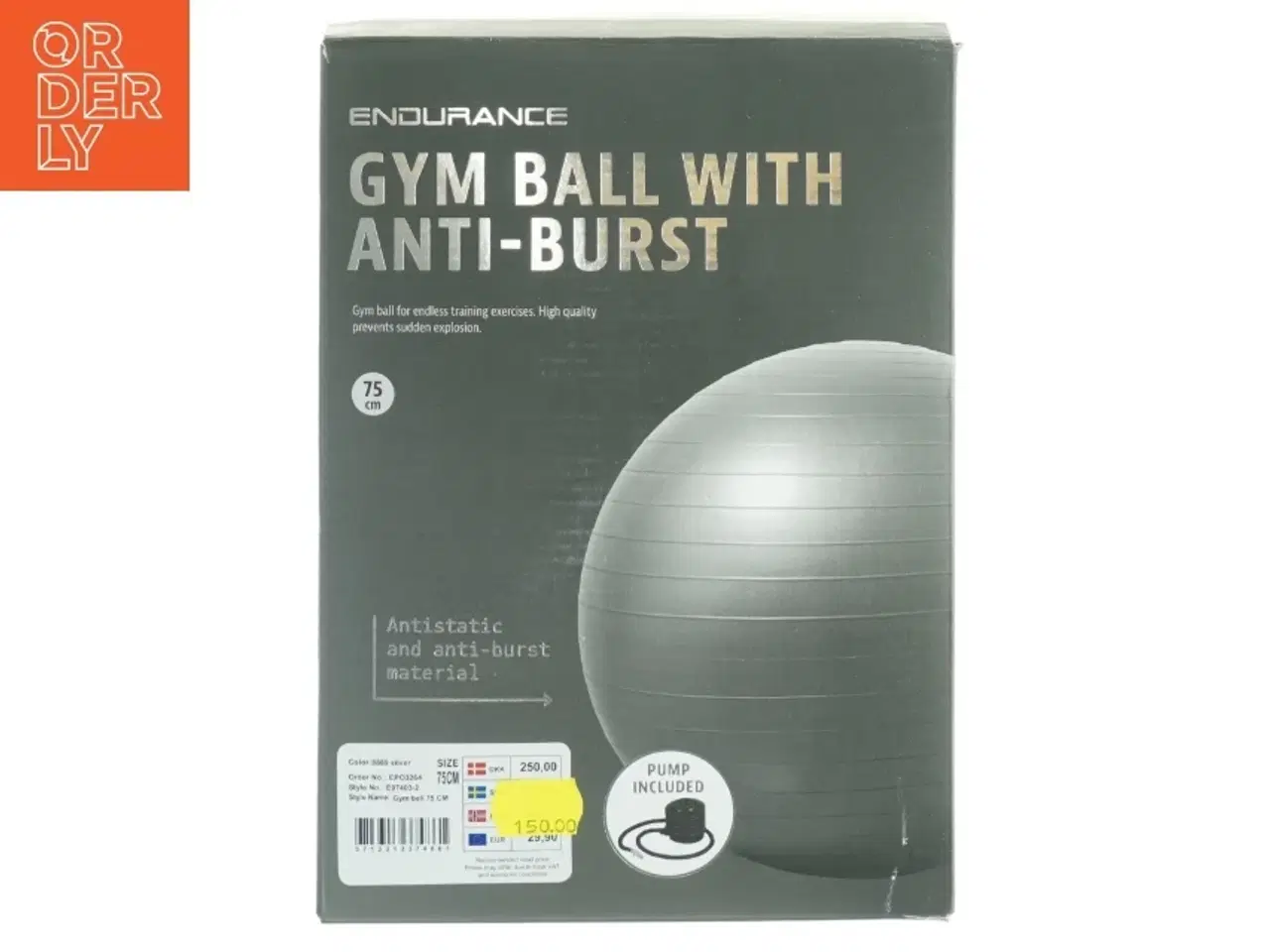Billede 2 - Fitnessbold med anti-brist-funktion fra ENDURANCE (str. 75 cm)
