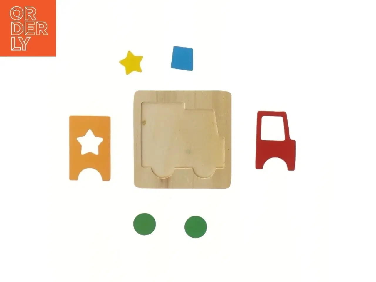 Billede 2 - Træpuslespil bil (str. 15x15 cm)