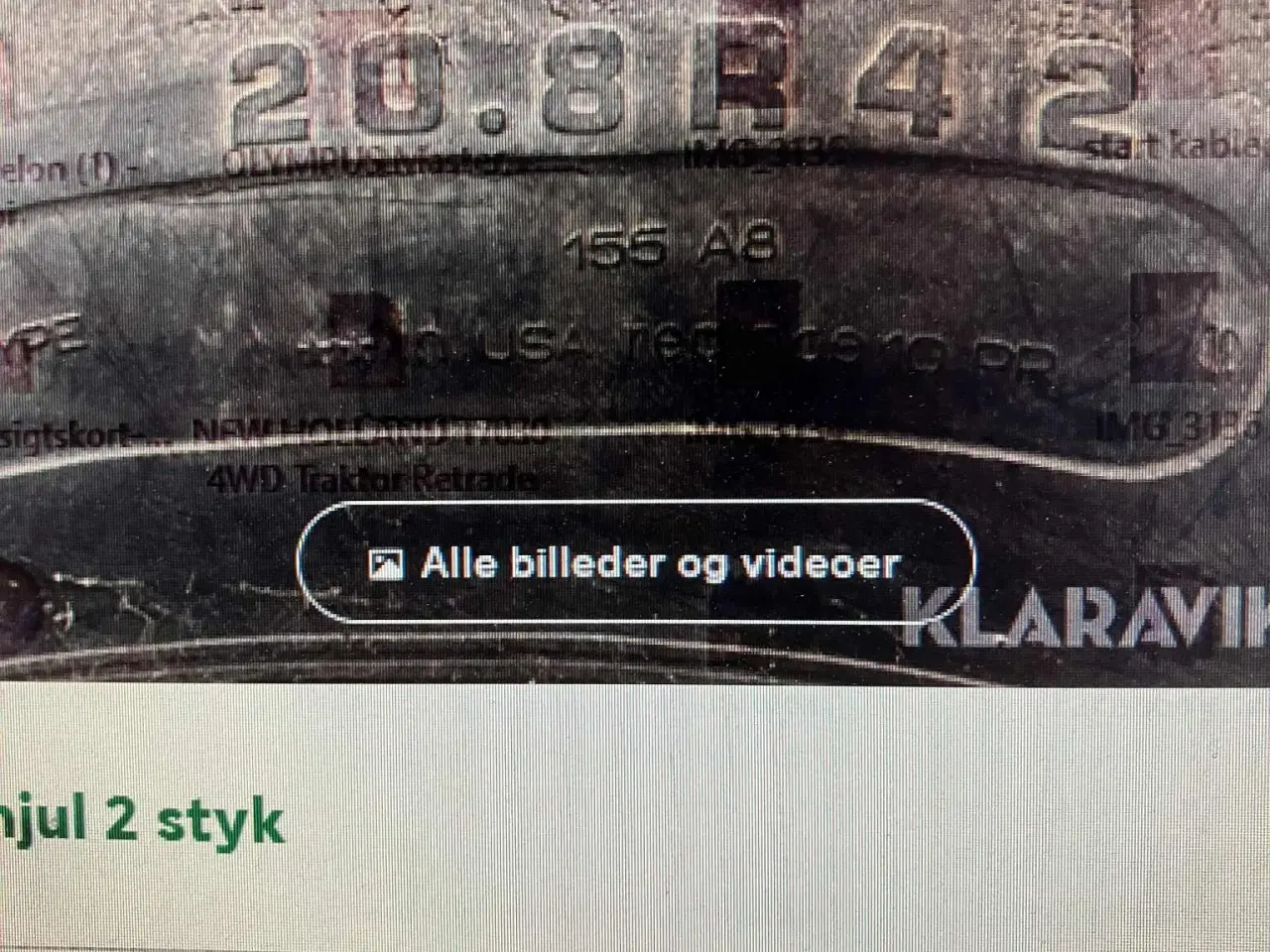 Billede 3 - Tvillinghjul 20,8 42 med forkrøblet ring til 38"