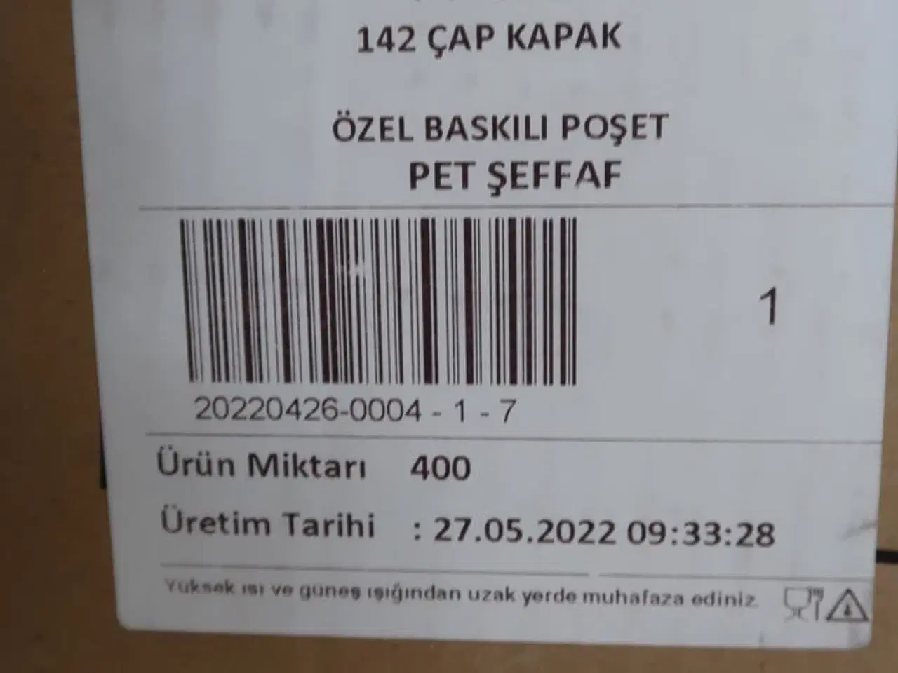 Billede 6 - 2 kasser (400 pr. stk.) Låg  til  madbakker    DUNI  550 CC PP KAPAK