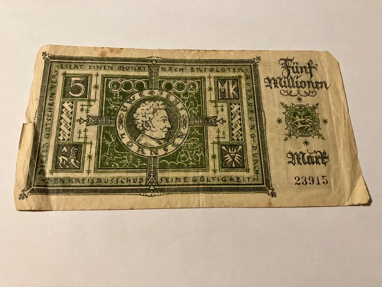 Billede 2 - 5.000.000 Mark Rendsburg 1923 Germany