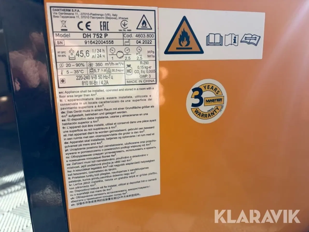 Billede 9 - Affugter Master climate solutions DH 752 P