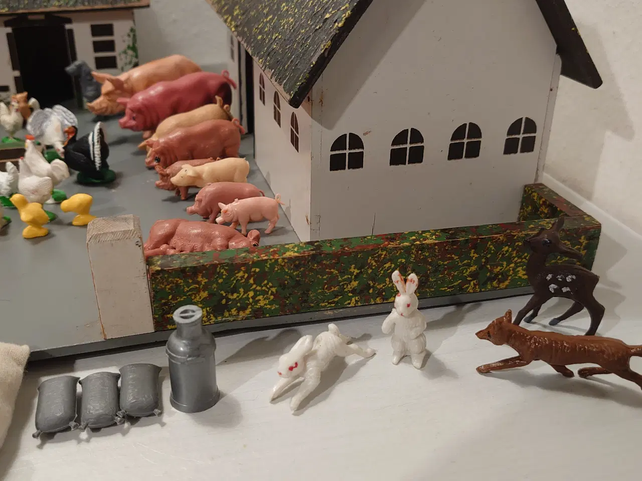 Billede 6 - Reisler træ bondegård+60 dele. Ca 1960