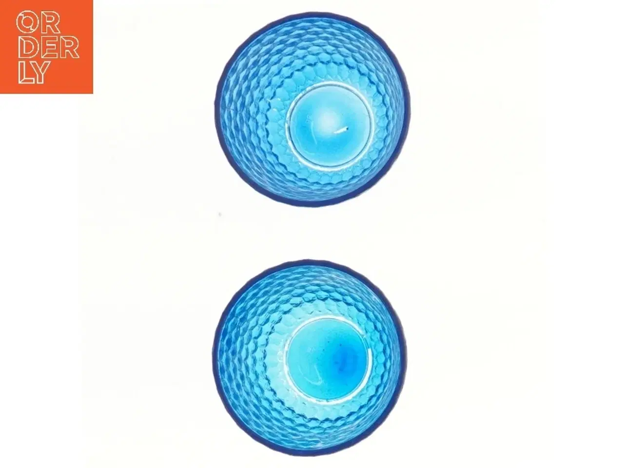 Billede 3 - Blå glasvaser (str. Ø 9x8 cm)