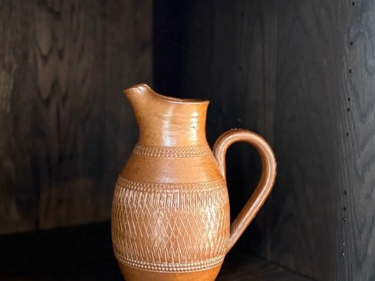 Billede 3 - Dekorativ Fransk håndlavet stentøjskande