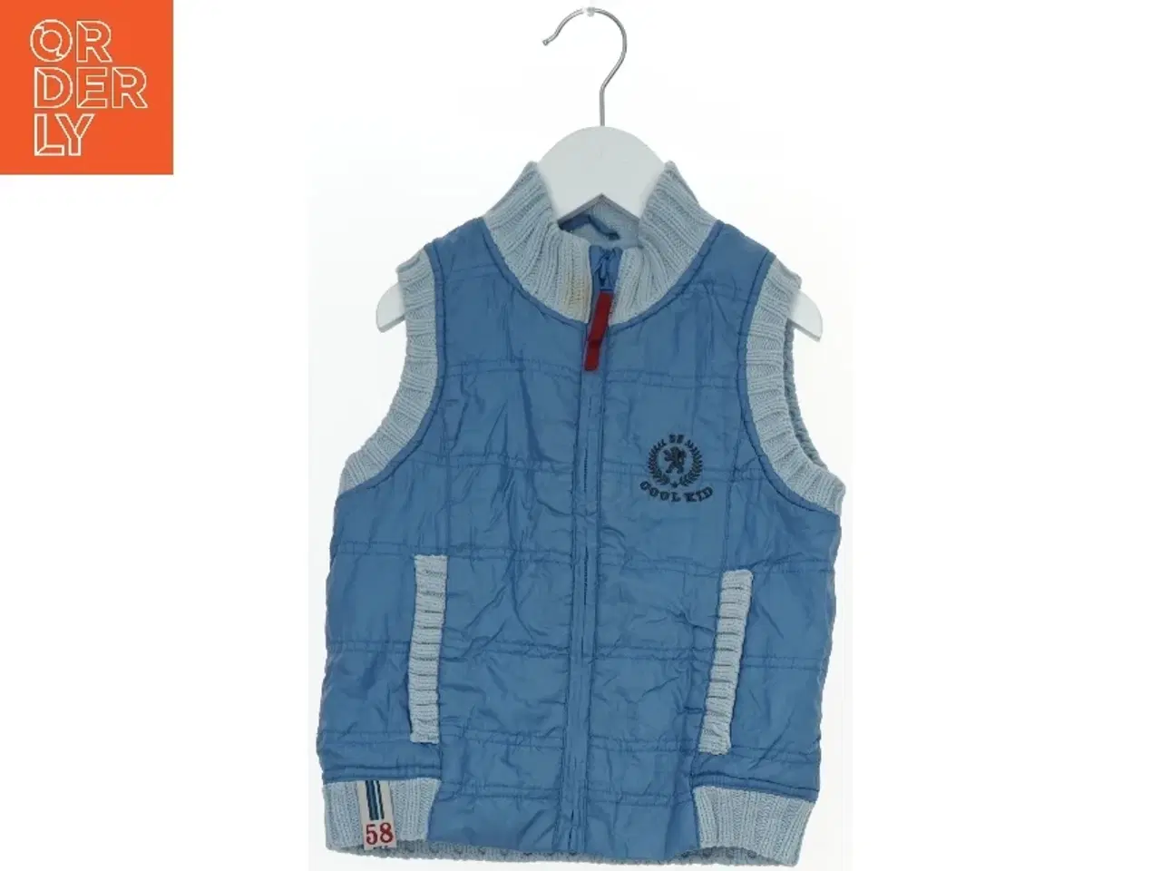 Billede 1 - Blå børnevest med strikkanter fra Name It (str. 92)