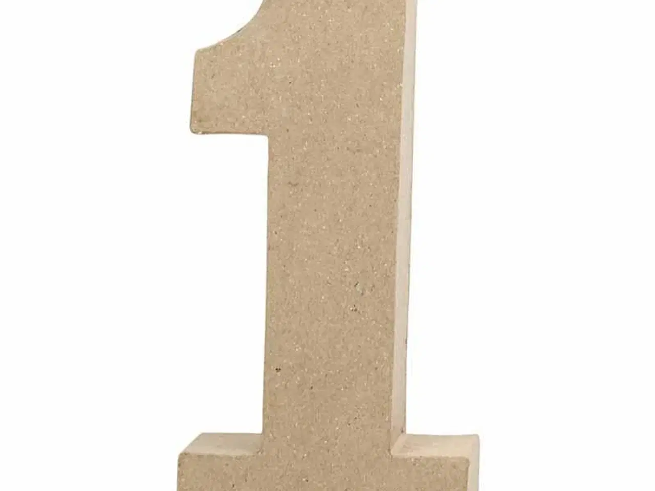 Billede 1 - Håndlavet Papmaché Tal - 20,5 cm Dekoration