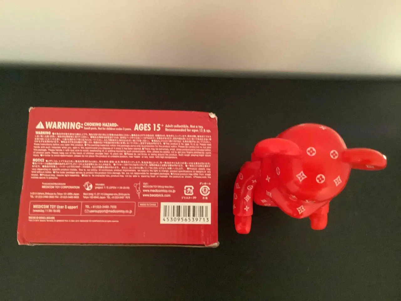Billede 3 - Supreme x Louis Vuitton BEARBRICK Samlefigur Rød