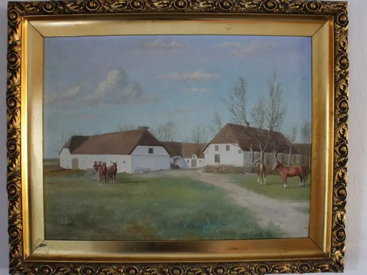 Billede 2 - Frederik Ernlund maleri af gård