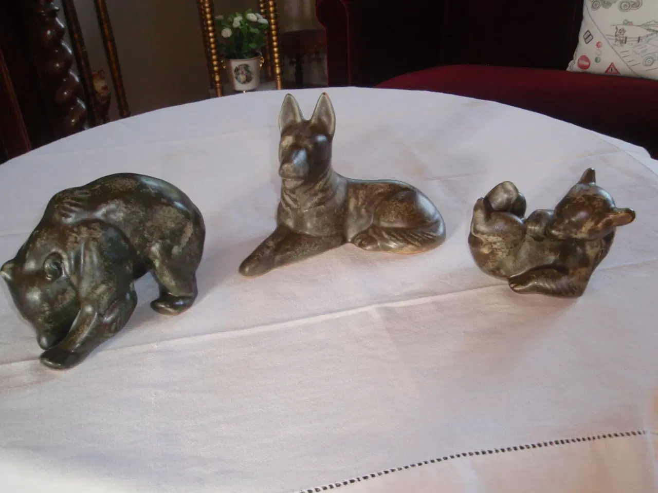 Billede 1 - 3 stk dyrefigurer ( Bornholms keramik )