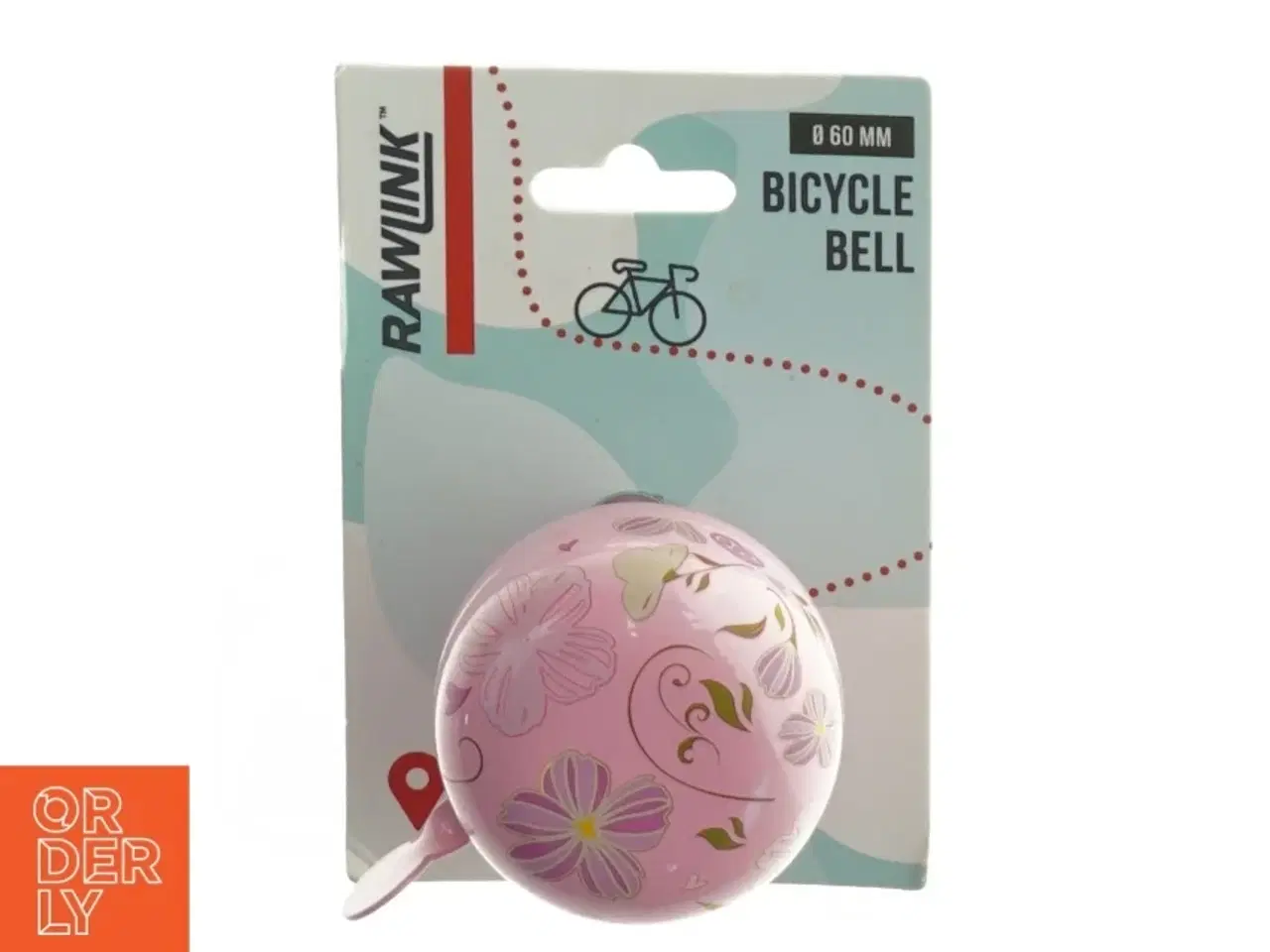 Billede 1 - Cykelklokke med blomstermotiv fra Rawlink (str. Ø 6 cm)