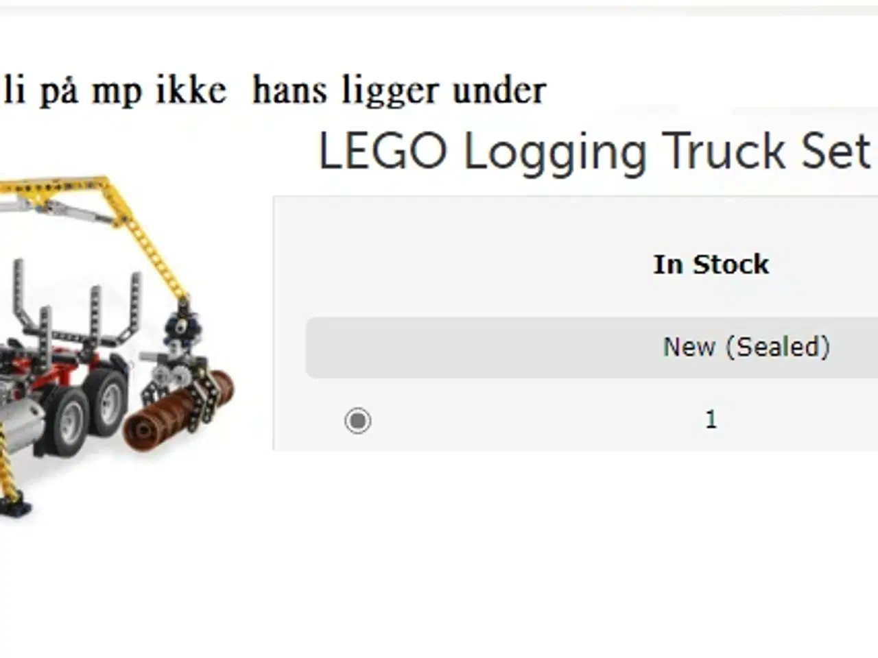 Billede 2 - Lego technic Truck 9397