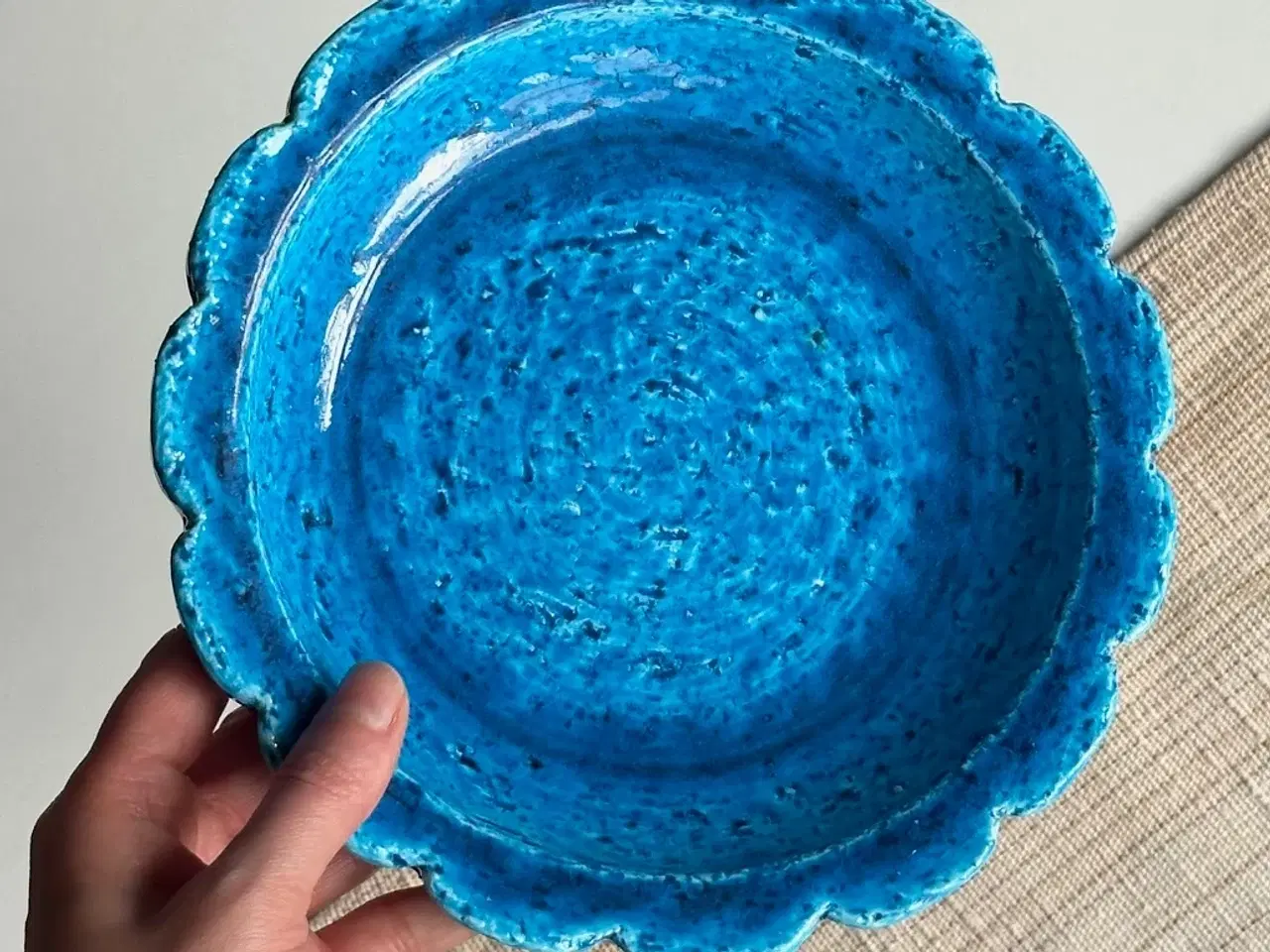 Billede 2 - Keramikfad, turkis glasur, NB