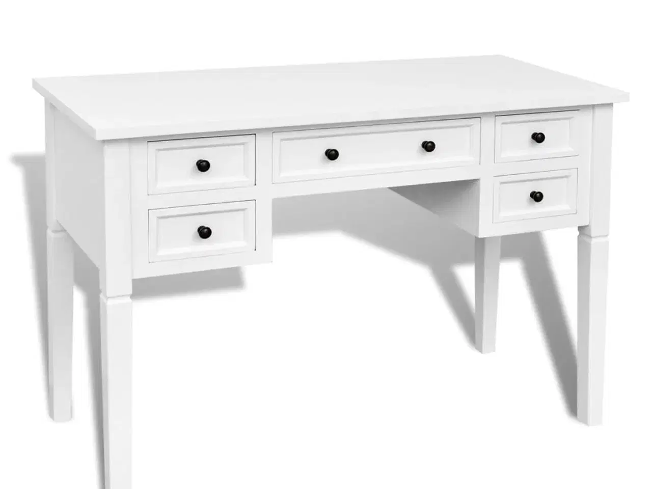 Billede 2 - Skrivebord med fem skuffer hvid