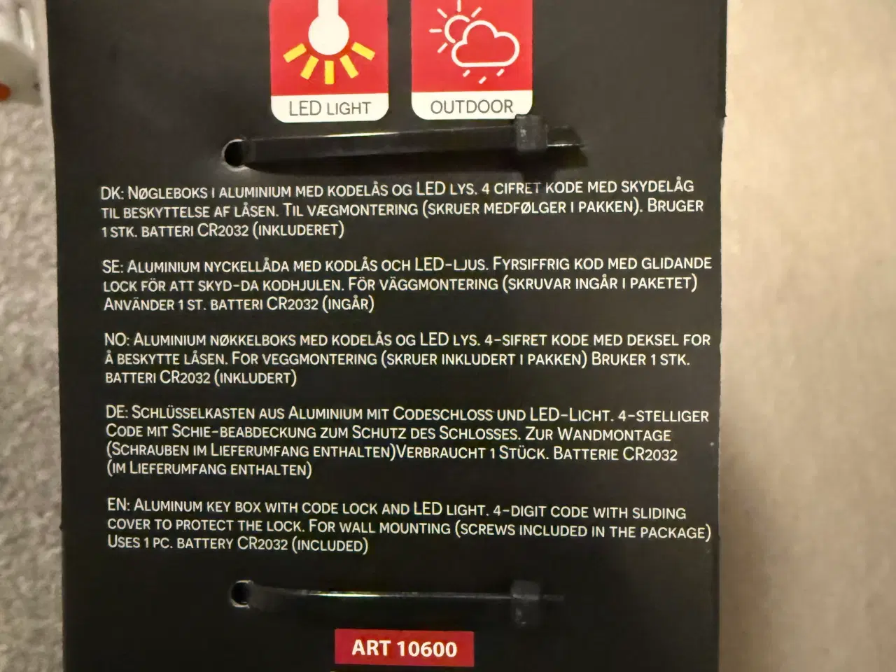 Billede 2 - Nøgleboks med lys