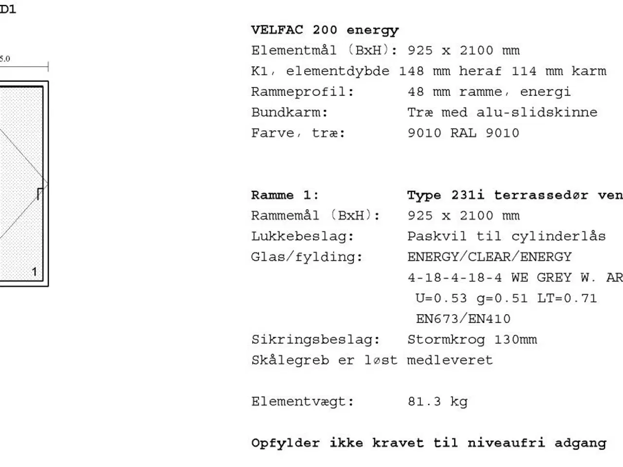 Billede 7 - Velfac 200 vinduer og terrassedør