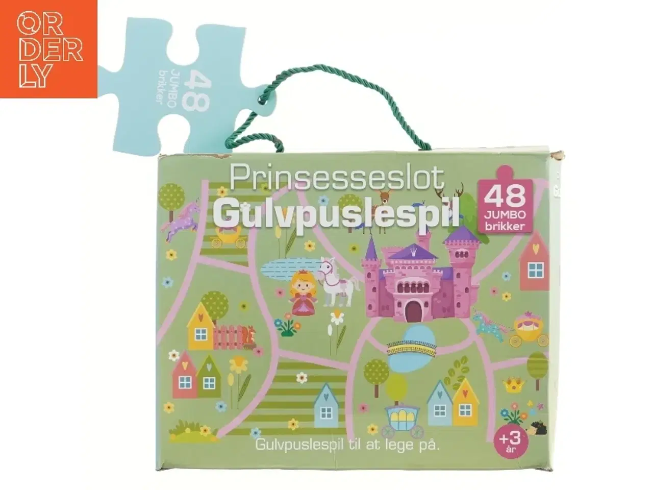Billede 1 - Prinsesseslot gulvpuslespil fra Conzept (str. 48 brikker cm)