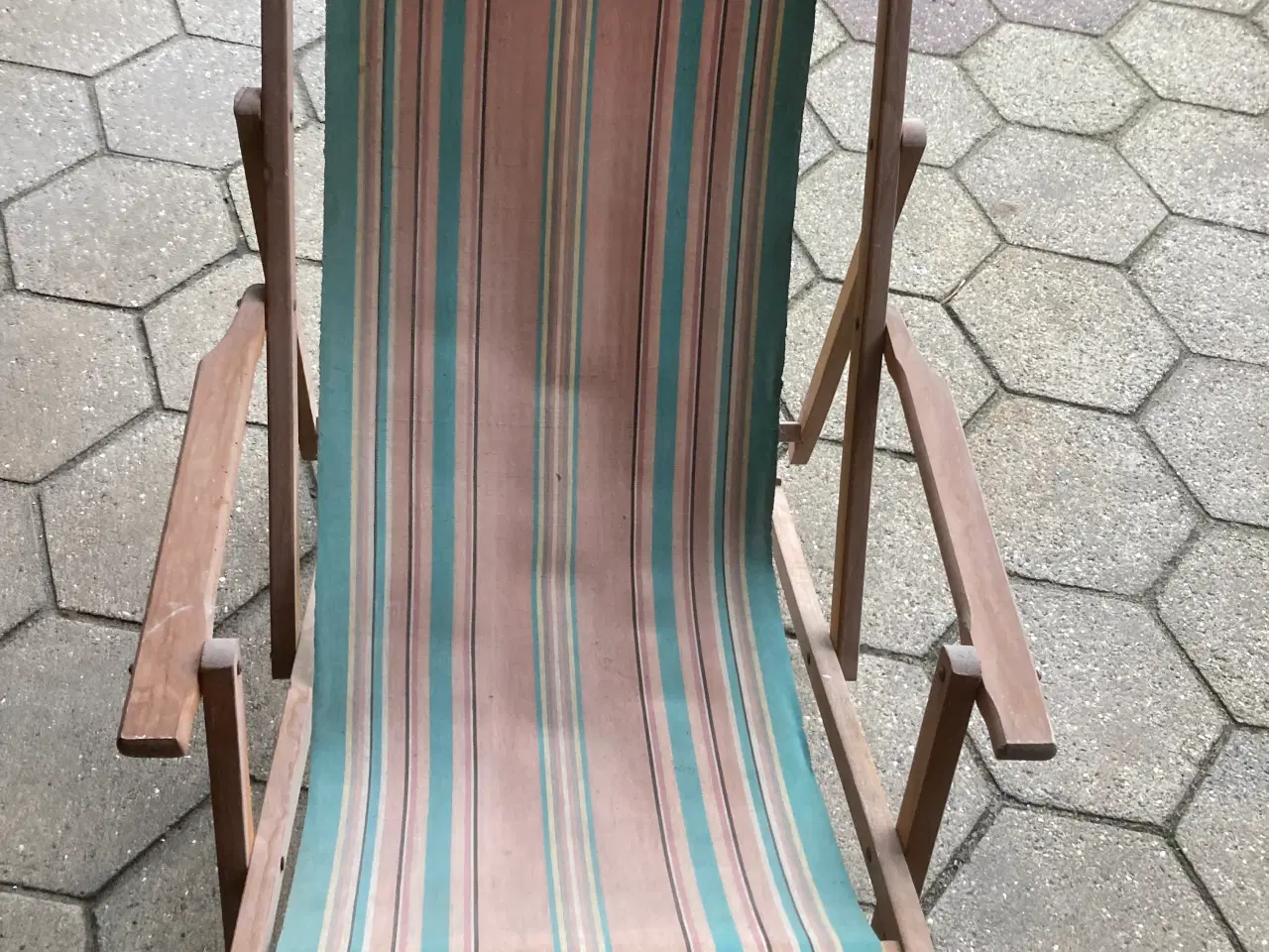 Billede 2 - Strandstol foldbar fin træ og stof