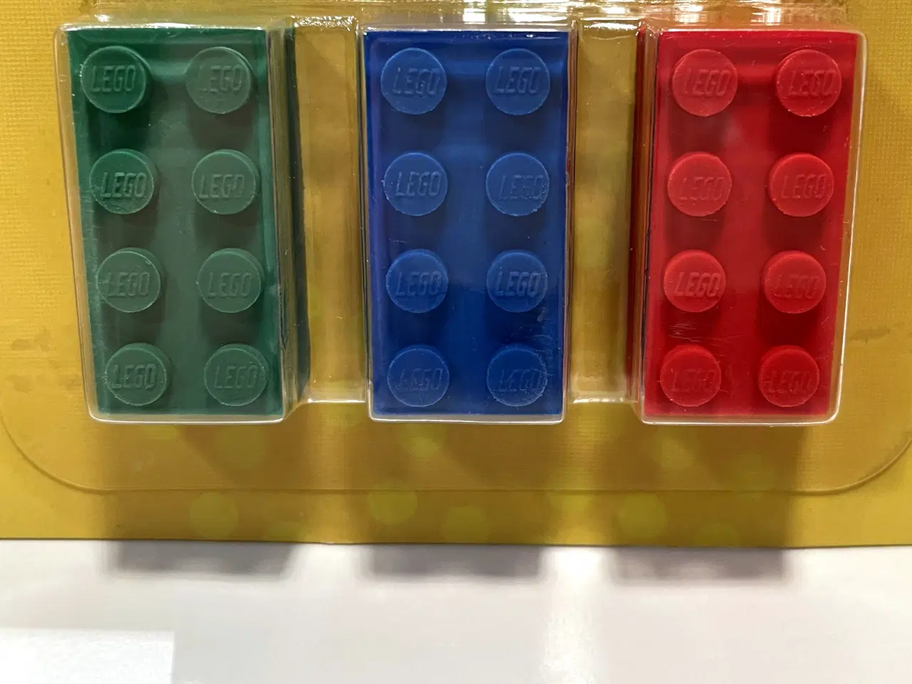 Billede 2 - LEGO Viskelædere – rød, blå og grøn 
