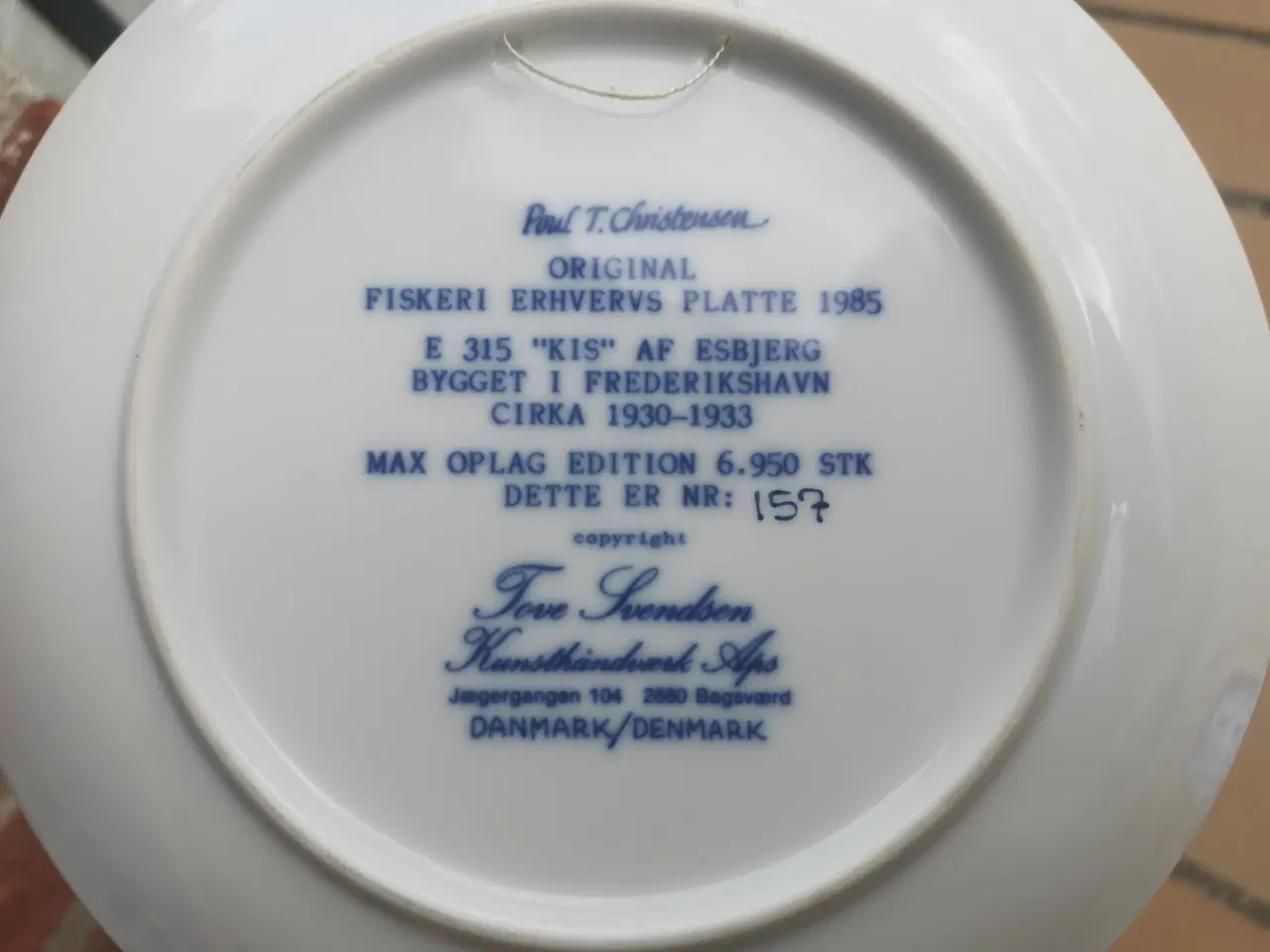 Billede 5 - Limited Edition Fiskeri Erhvervs Platter Poul Chr