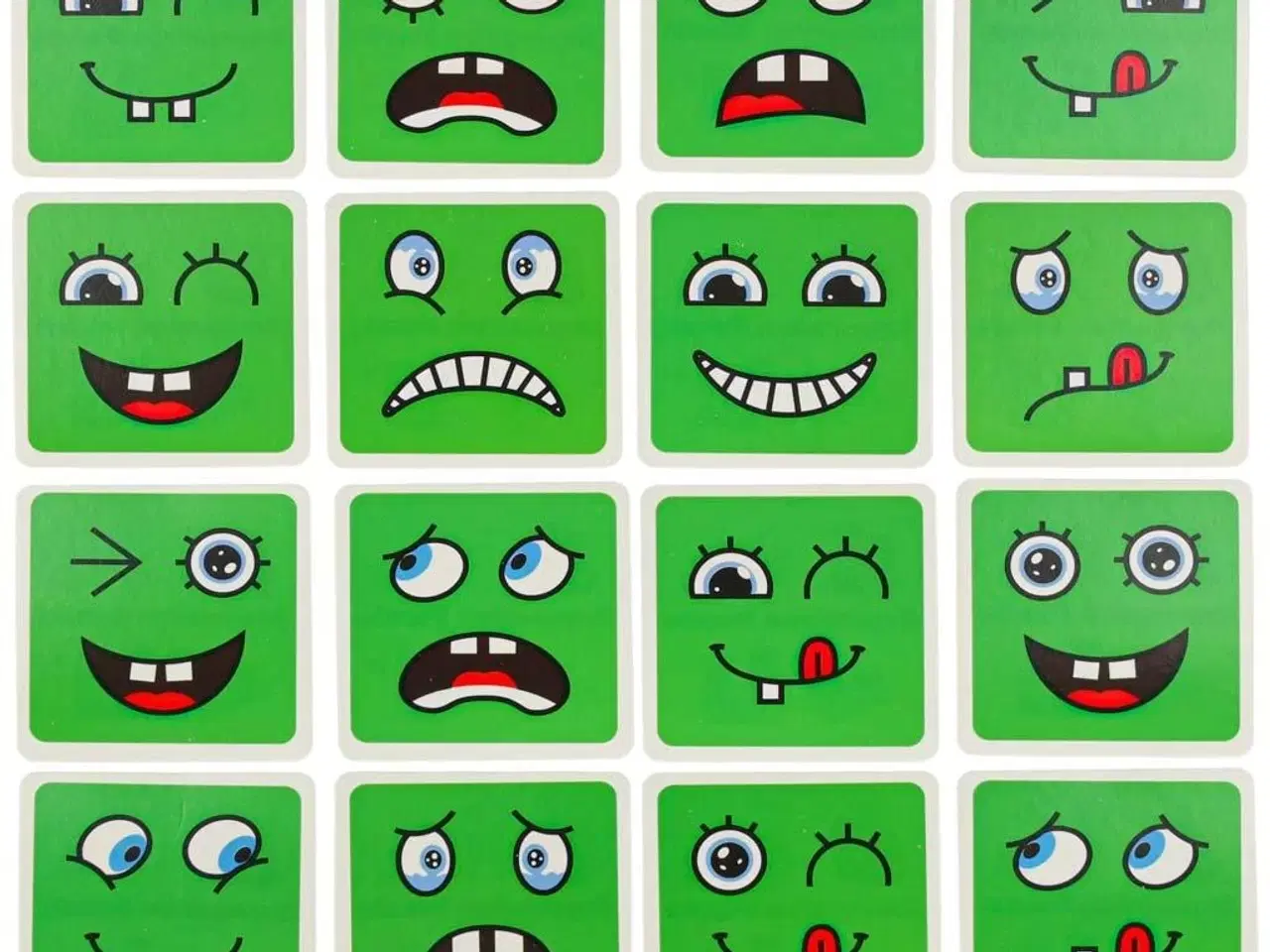 Billede 3 - Puslespil med skiftende ansigter – kreative klodser og kort (64 kort, 16 klodser)