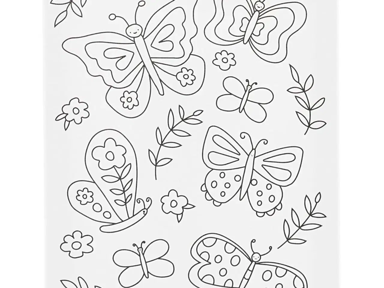 Billede 1 - Malerlærred med print, Sommerfugle, D: 1,6 cm, str. 24x30 cm, 360 g, 1 stk.