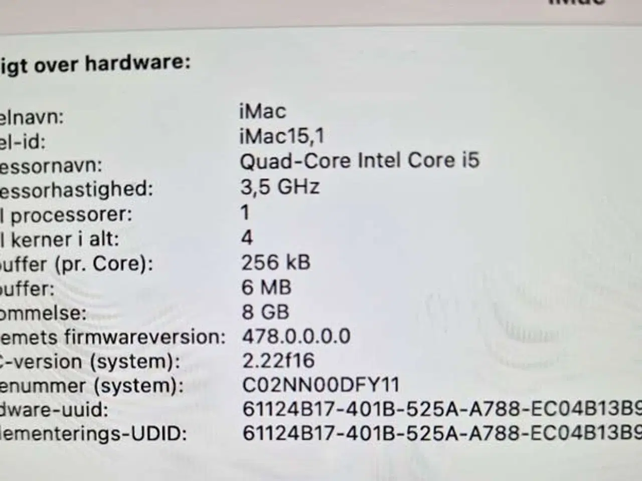 Billede 6 - iMac 27" Late 2014, Retina, 8 gb, 1 tb, 2 gb video