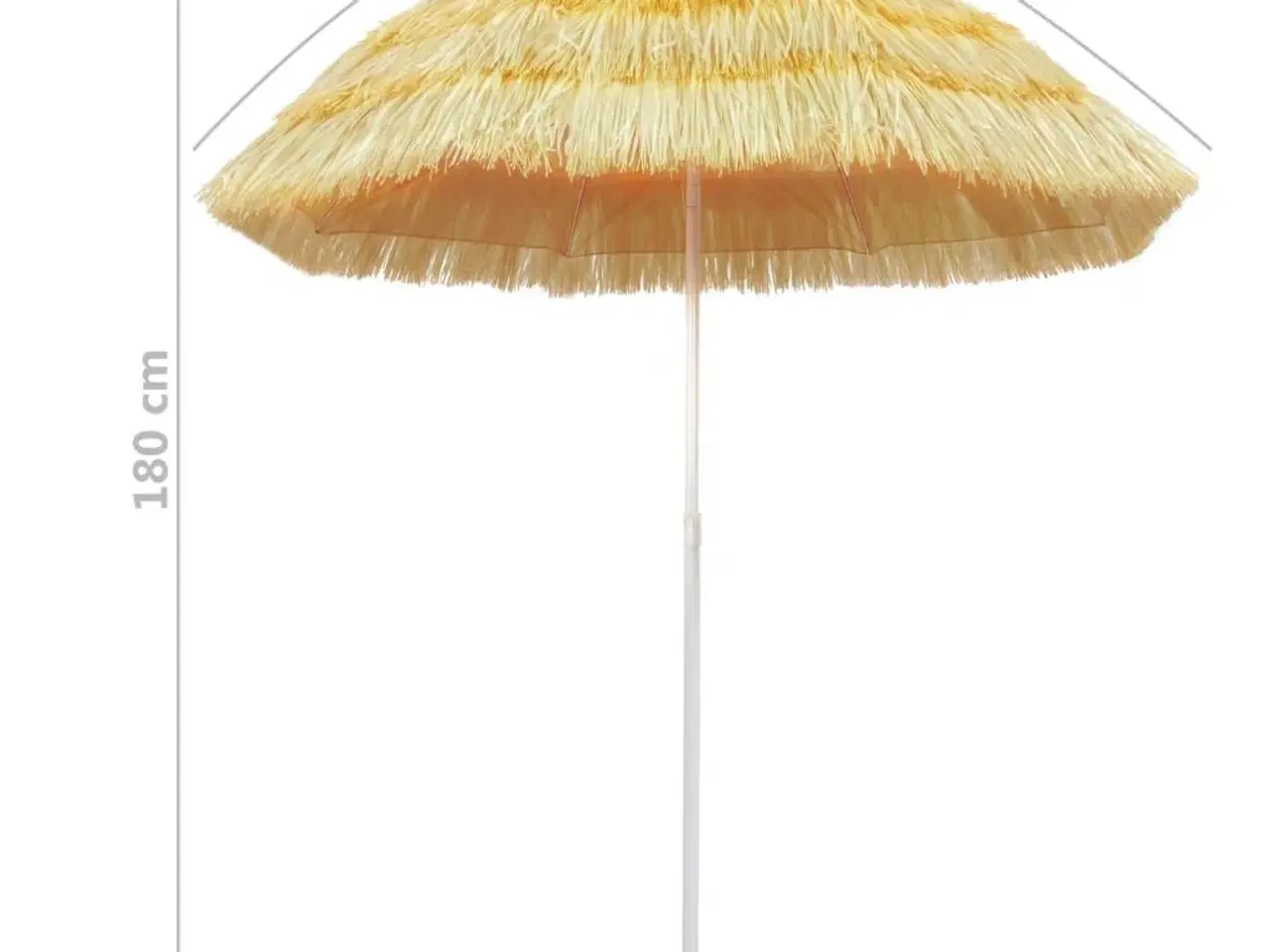 Billede 5 - Strandparasol Hawaii-stil 180 cm naturfarvet