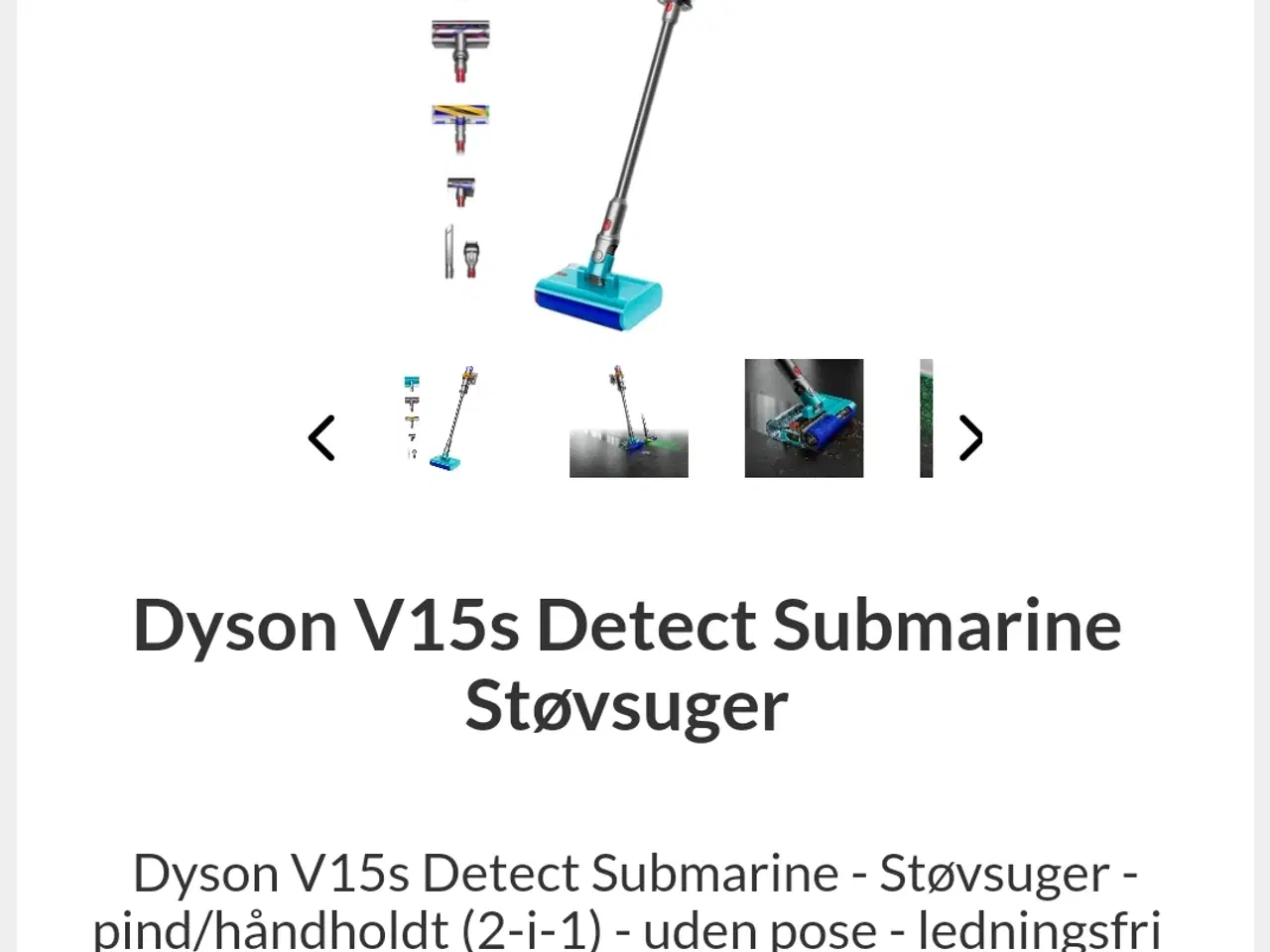 Billede 1 - Dyson V15s Detect Submarine Støvsuger