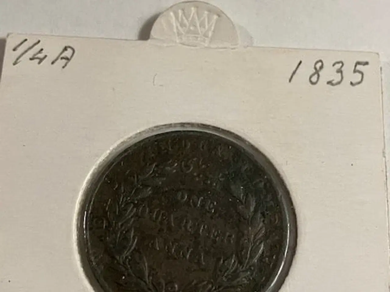 Billede 1 - 1/4 Anna British India 1835