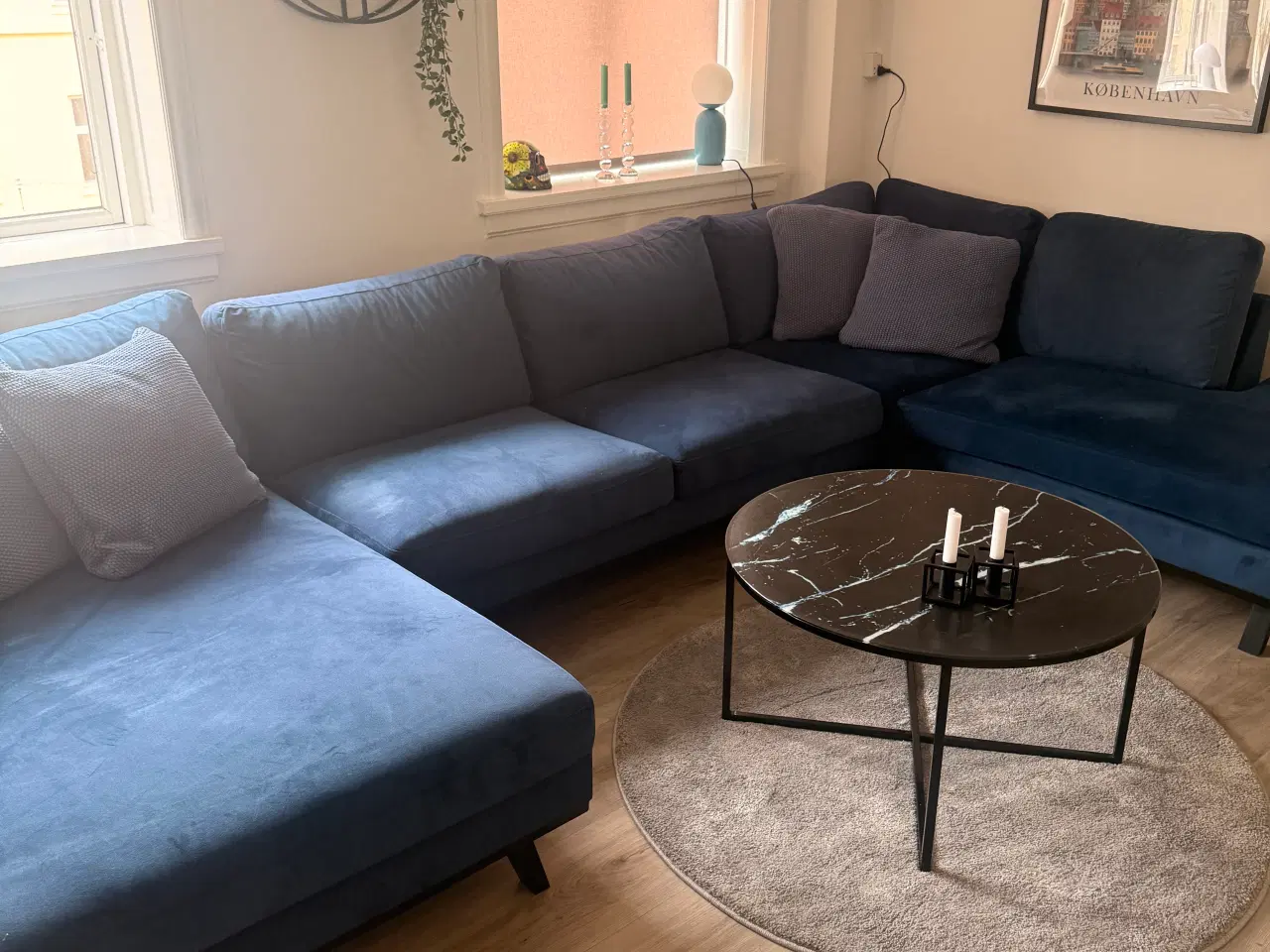 Billede 3 - Usofa velour med puder