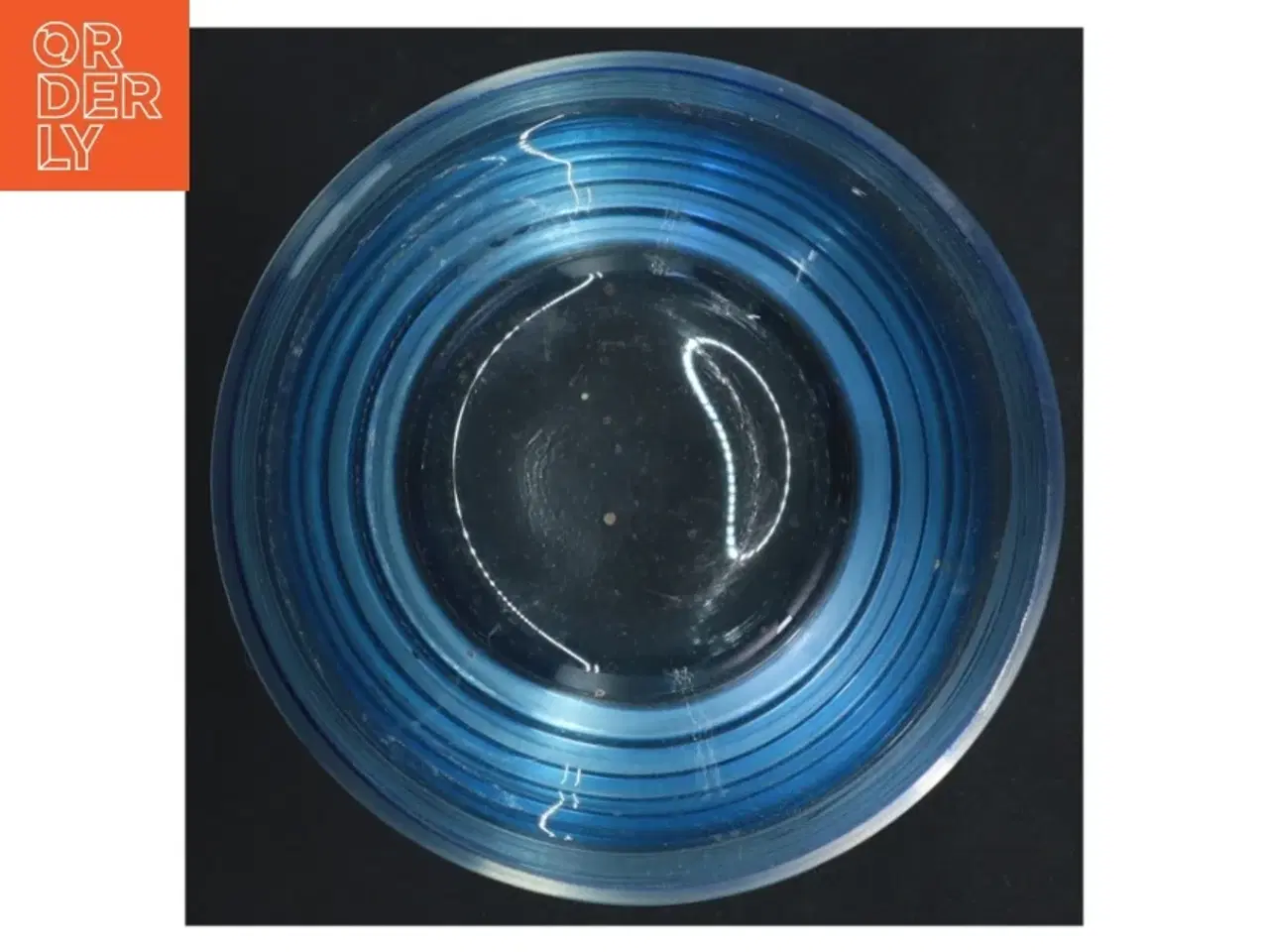 Billede 3 - Blå glasvase (str. Ø, 12 cm x 13,5 cm)