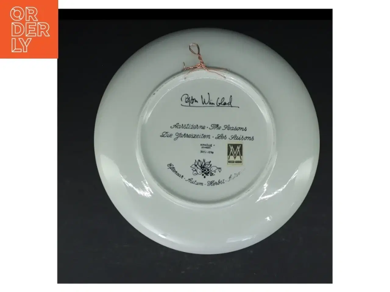 Billede 3 - Dekorativ porcelænstallerken, Bjørn Wiinblad (str. Ø. 27 cm)