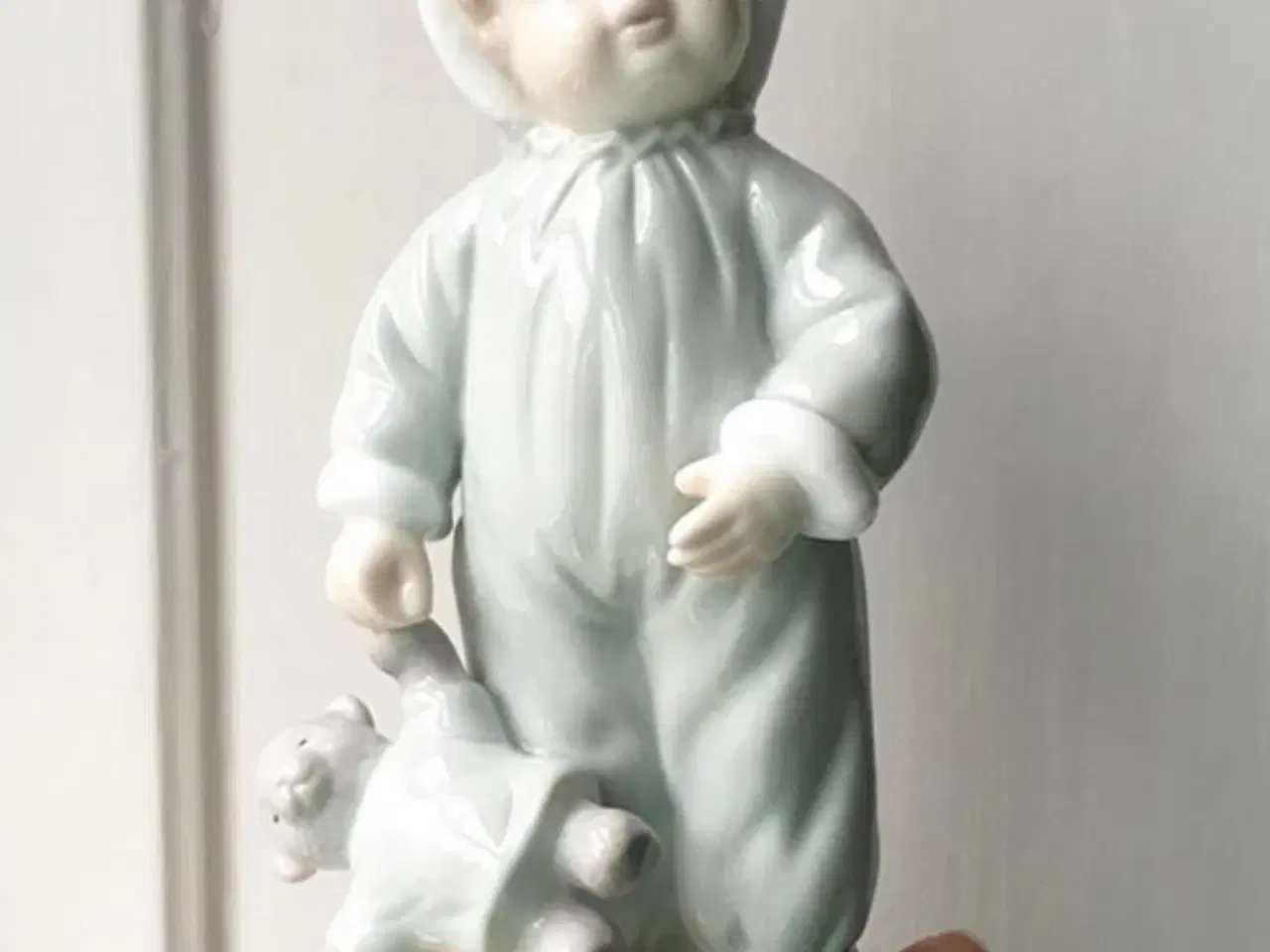 Billede 1 - Porcelænsfigur med bamse, pastelfarver